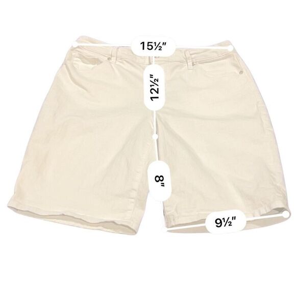 Gloria Vanderbilt extreme White pullover shorts size 10 - Picture 5 of 5